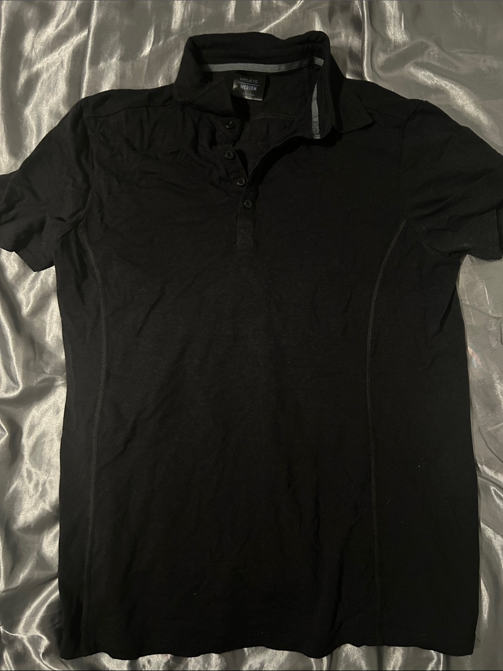 Hylete Black Short-Sleeve Polo